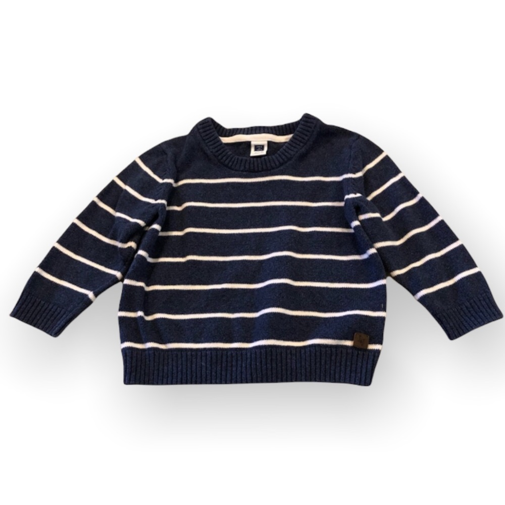 Janie and Jack • Blue & White Stripe Sweater - 12-18 mo